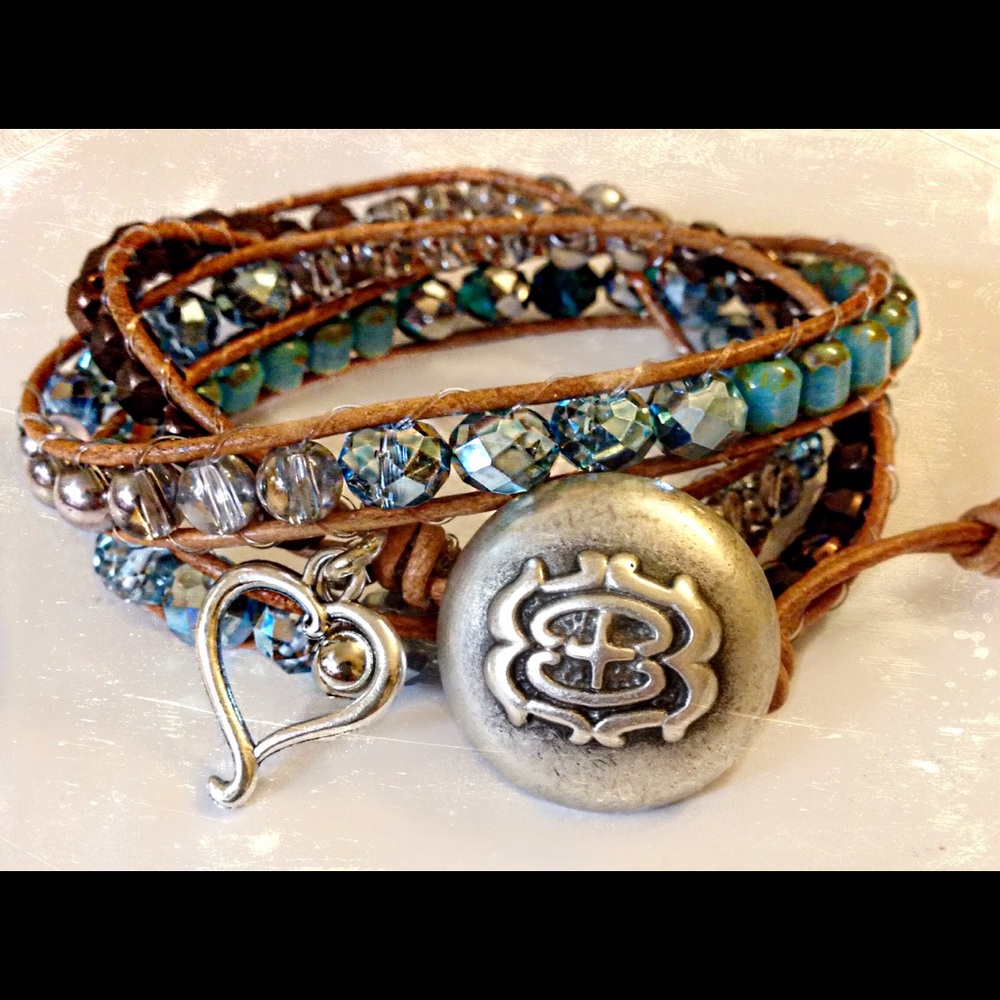 Handmade Triple Wrap Bracelet.
